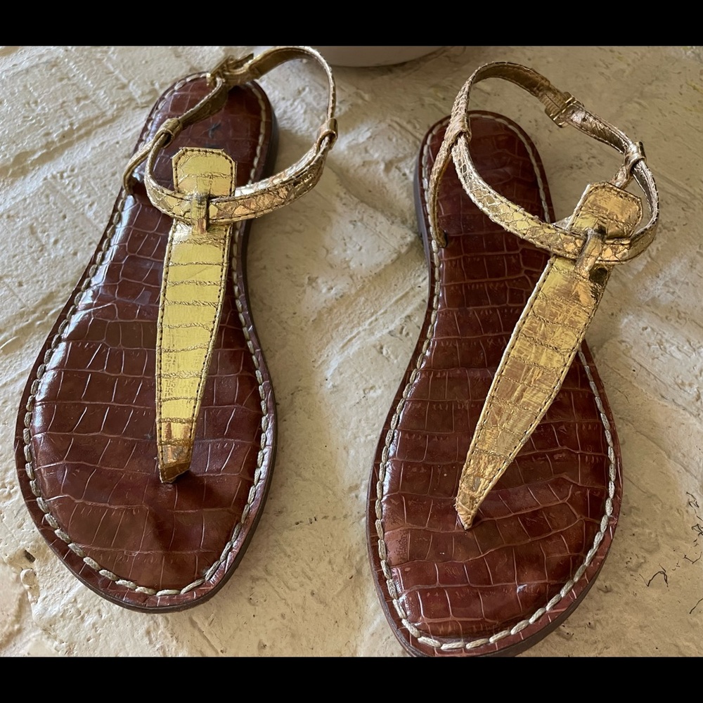 Sam Edelman gold sandals